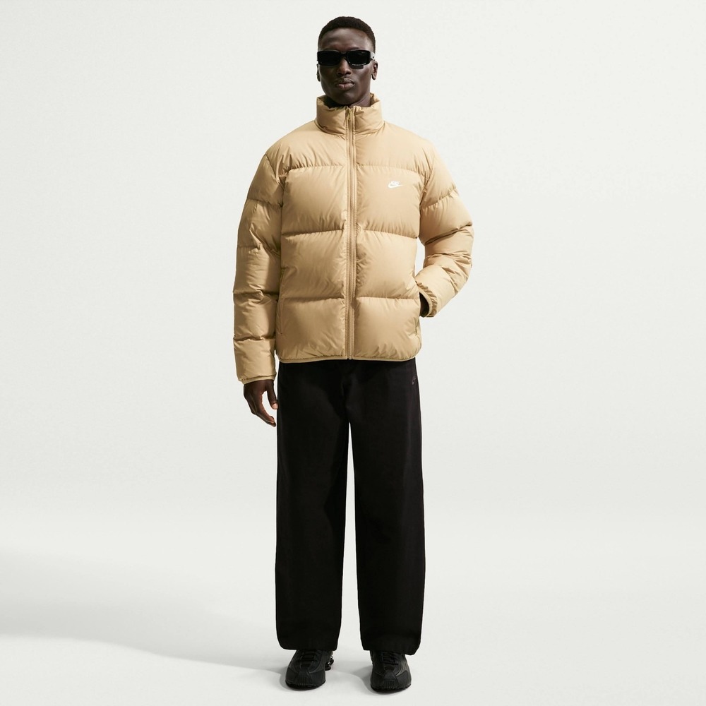 Mens Sz XS Nike Therma-FIT Down Puffer Jacket Parachute Beige Zip Up IB2975-297